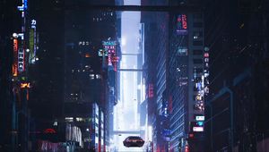 Preview wallpaper sci-fi, city, future, art, buildings, cars