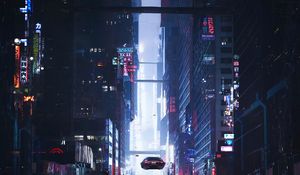 Preview wallpaper sci-fi, city, future, art, buildings, cars