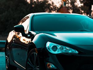 Preview wallpaper scion, headlight, black, supercar