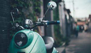 Preview wallpaper scooter, moped, vespa, retro, mint