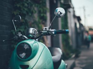 Preview wallpaper scooter, moped, vespa, retro, mint