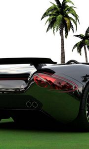 Preview wallpaper scorpion, cars, convertible, black, rear view