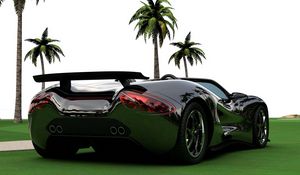 Preview wallpaper scorpion, cars, convertible, black, rear view
