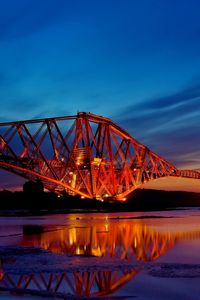 Preview wallpaper scotland, bridge, evening, sunset
