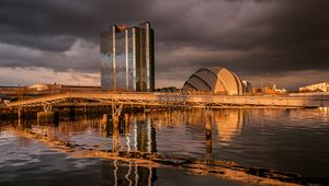 Preview wallpaper scotland, glasgow, river, bridge, building