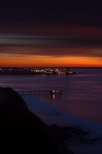 Preview wallpaper scripps, usa, beach, night, sunset