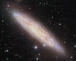 Preview wallpaper sculptor galaxy, galaxy, stars, space