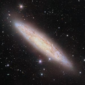 Preview wallpaper sculptor galaxy, galaxy, stars, space