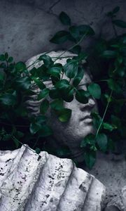 Preview wallpaper sculpture, antique, foliage, ruins