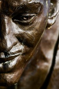 Preview wallpaper sculpture, face, bronze