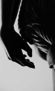 Preview wallpaper sculpture, hand, dark