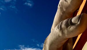 Preview wallpaper sculpture, hand, fingers, sky