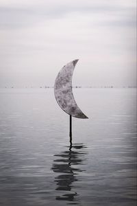 Preview wallpaper sculpture, moon, water