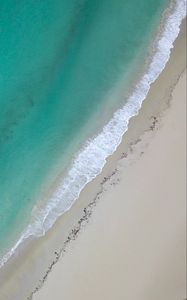 Preview wallpaper sea, aerial view, coast, sand