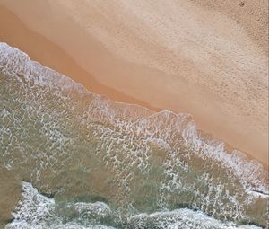 Preview wallpaper sea, aerial view, coast, beach