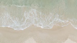 Preview wallpaper sea, aerial view, waves, beach