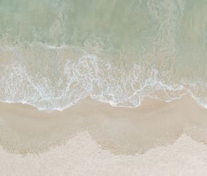 Preview wallpaper sea, aerial view, waves, beach