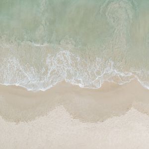 Preview wallpaper sea, aerial view, waves, beach