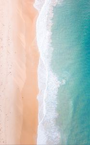 Preview wallpaper sea, beach, aerial view, surf, wave