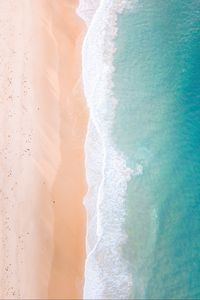 Preview wallpaper sea, beach, aerial view, surf, wave