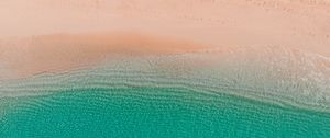 Preview wallpaper sea, beach, aerial view, water, sand