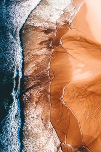 Preview wallpaper sea, beach, coast, aerial view, sand