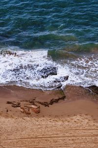 Preview wallpaper sea, beach, footprints