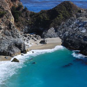 Preview wallpaper sea, beach, lagoon, bay, rocks, landscape