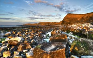 Preview wallpaper sea, beach, rocks, landscape