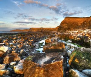 Preview wallpaper sea, beach, rocks, landscape