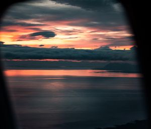 Preview wallpaper sea, beach, sunset, dark