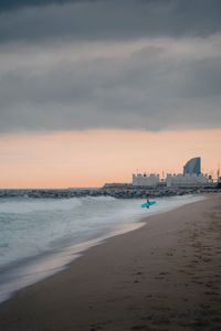 Preview wallpaper sea, beach, surfer, pier
