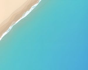 Preview wallpaper sea, beach, water, blue, background, art