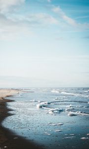 Preview wallpaper sea, beach, waves, water, sand