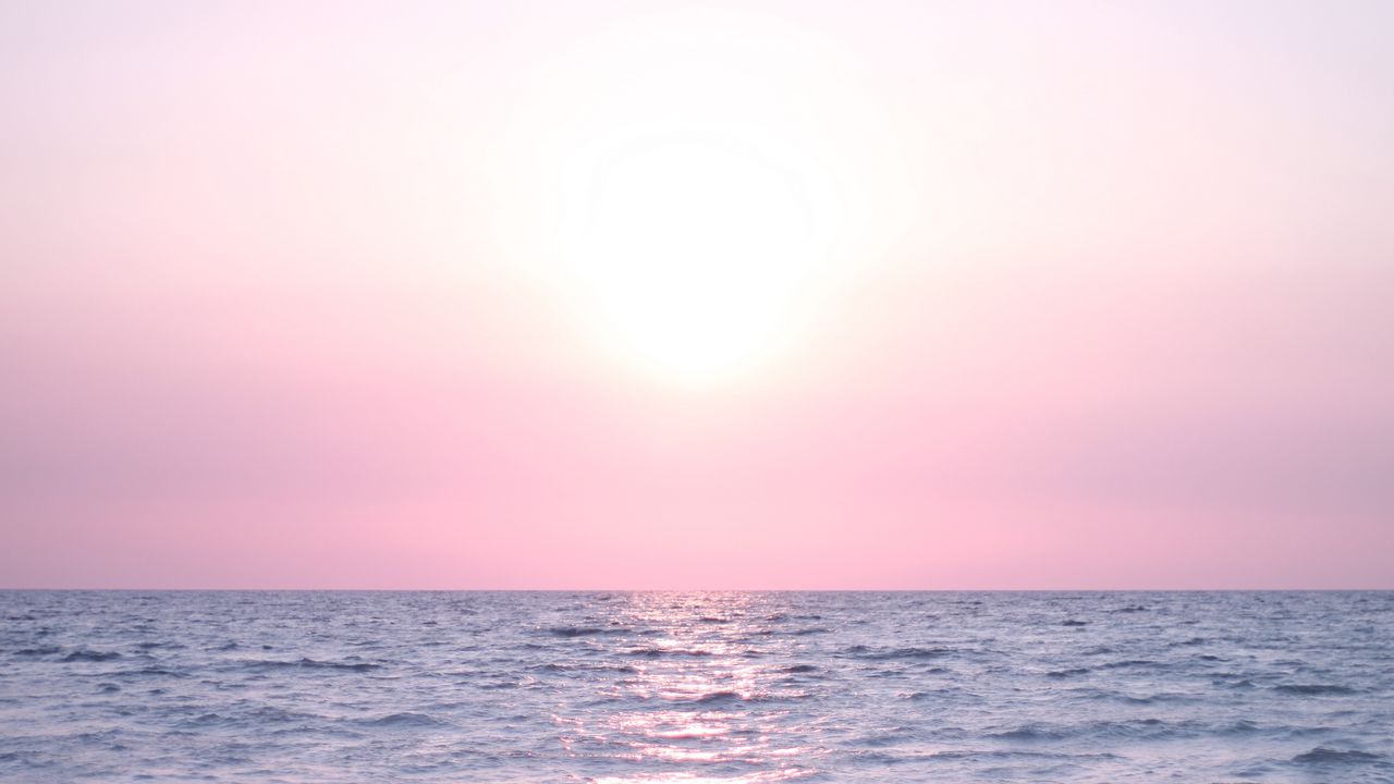 Wallpaper sea, blue, lilac, horizon