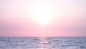 Preview wallpaper sea, blue, lilac, horizon