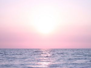 Preview wallpaper sea, blue, lilac, horizon