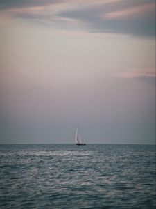 Preview wallpaper sea, boat, horizon, water, ship