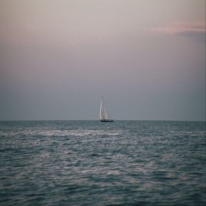 Preview wallpaper sea, boat, horizon, water, ship