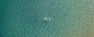 Preview wallpaper sea, boats, aerial view, water, transparent