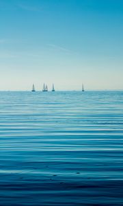 Preview wallpaper sea, boats, sails, horizon