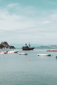 Preview wallpaper sea, boats, ship, shore, water