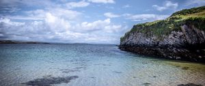 Preview wallpaper sea, bottom, transparent, rock, landscape