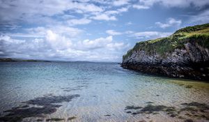 Preview wallpaper sea, bottom, transparent, rock, landscape