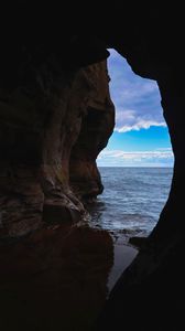 Preview wallpaper sea, cave, view, nature