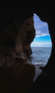 Preview wallpaper sea, cave, view, nature