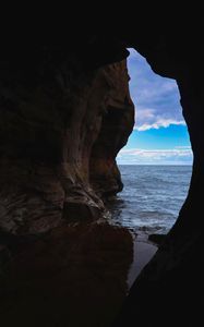 Preview wallpaper sea, cave, view, nature