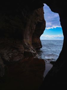 Preview wallpaper sea, cave, view, nature