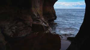 Preview wallpaper sea, cave, view, nature