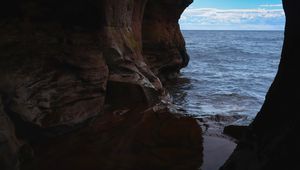 Preview wallpaper sea, cave, view, nature